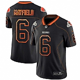 Nike Browns 6 Baker Mayfield Black Shadow Legend Limited Jersey Dyin,baseball caps,new era cap wholesale,wholesale hats